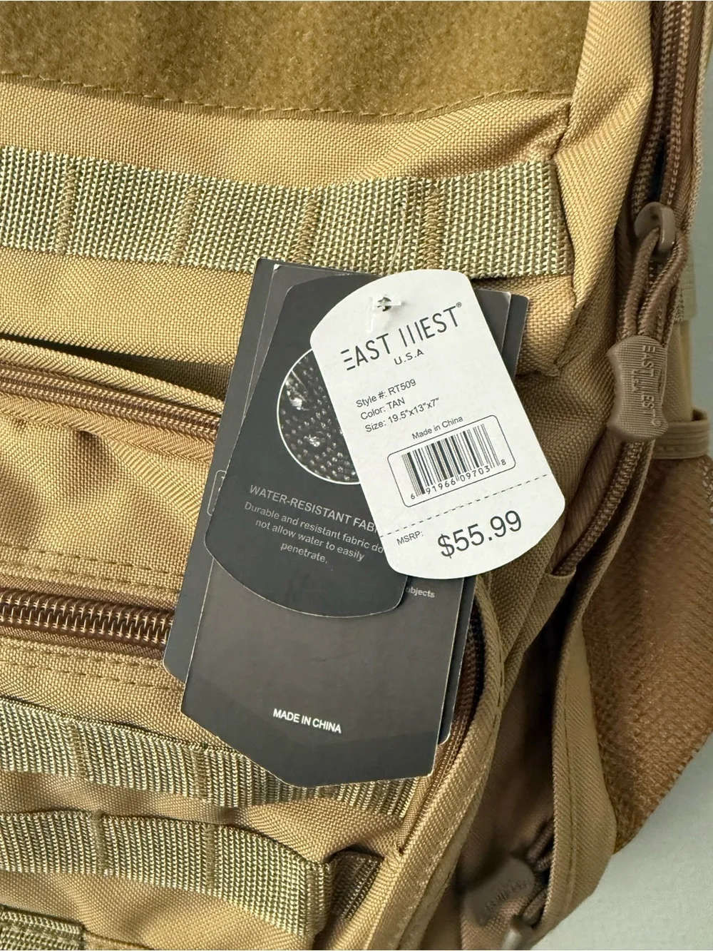 EAST WEST Tactical Backpack